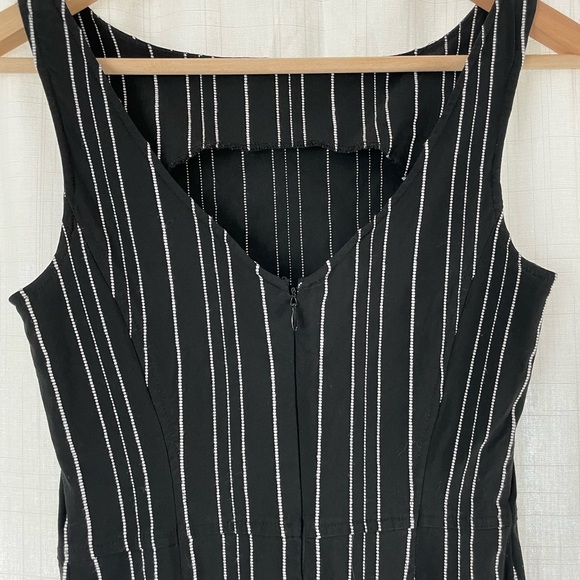 Express Little black and white striped dress size extra small. - Picture 6 of 8